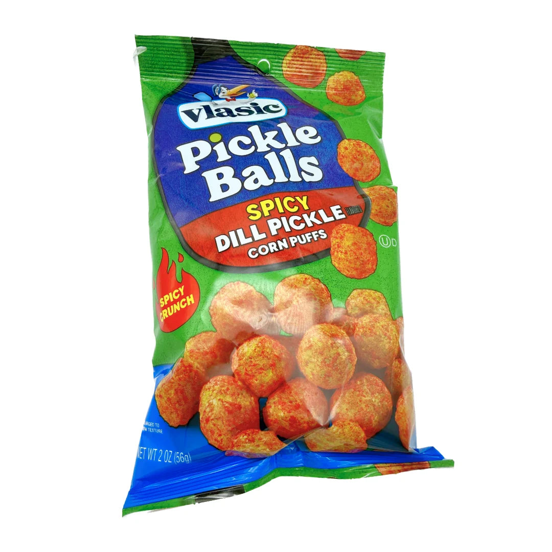 Vlasic Pickle Balls Spicy Dill Pickle Corn Puffs (56g) - America
