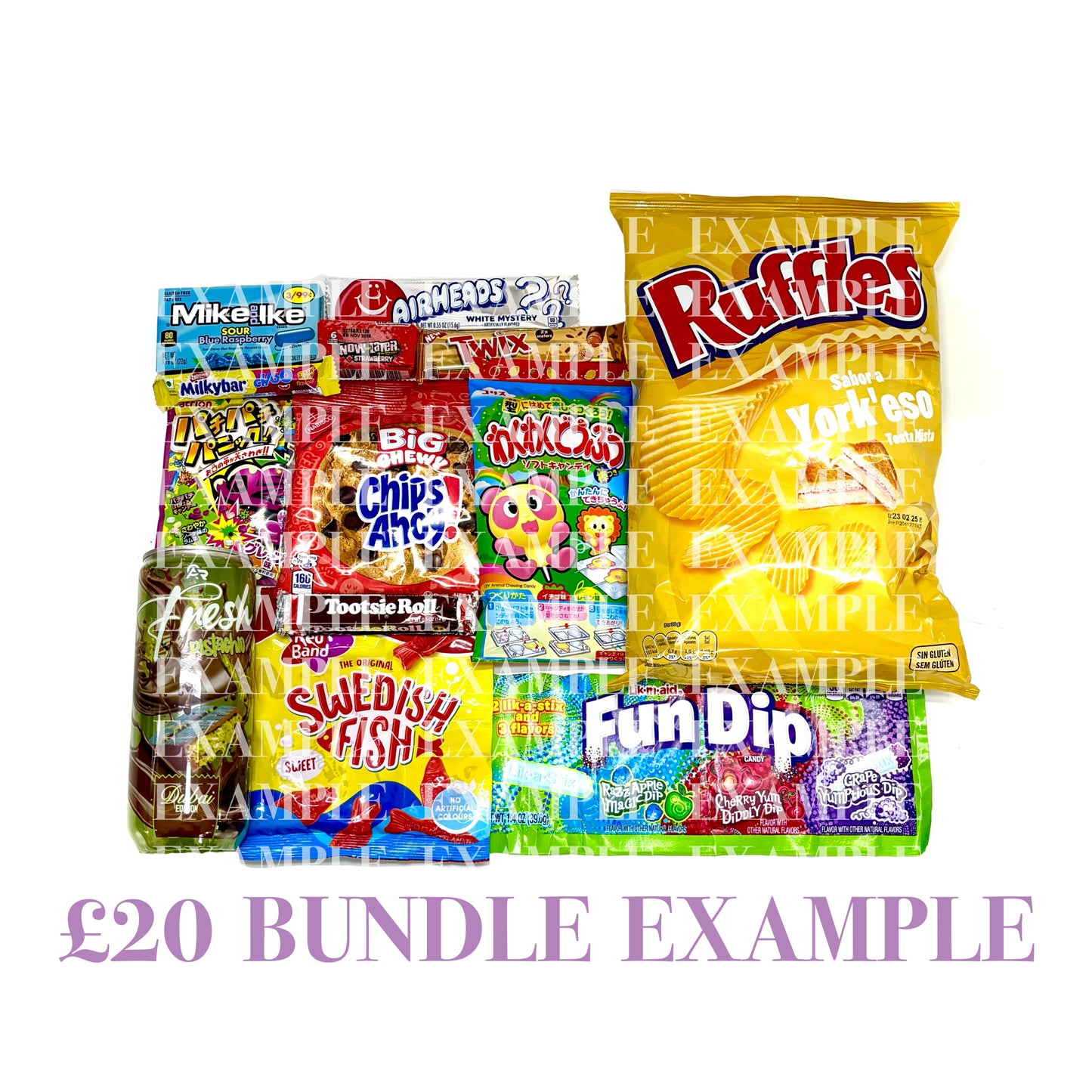 £20 WORLDWIDE BUNDLE: INCLUDES DRINK, SWEETS, CHOCOLATE & CRISP