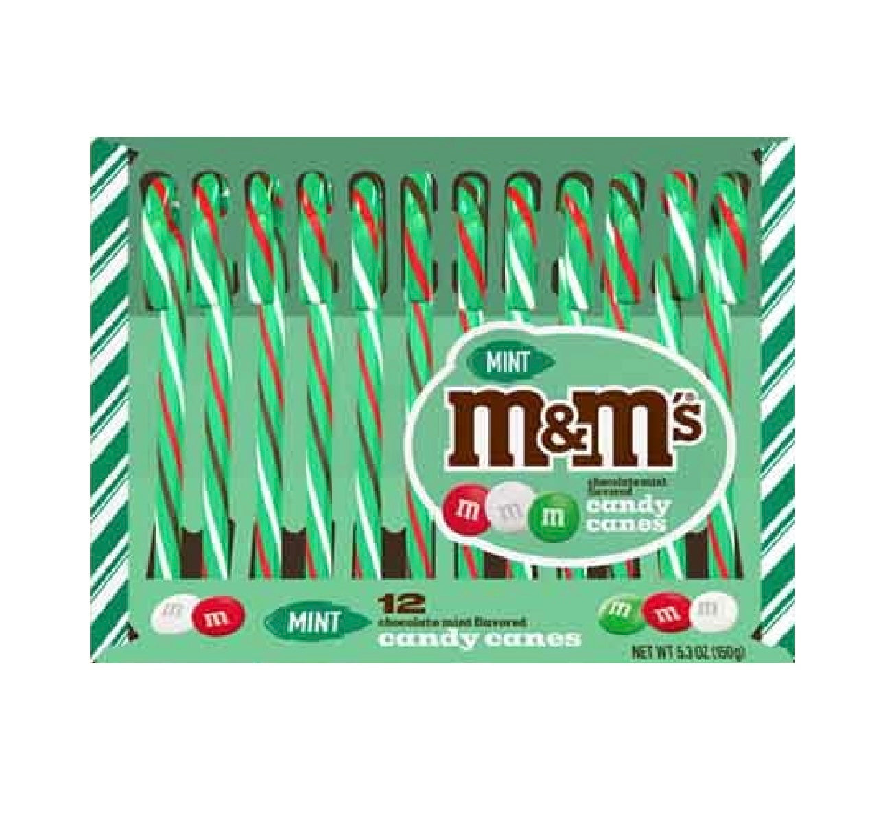 Spangler Candy Canes M&M Chocolate Mint Flavour (150g) - America