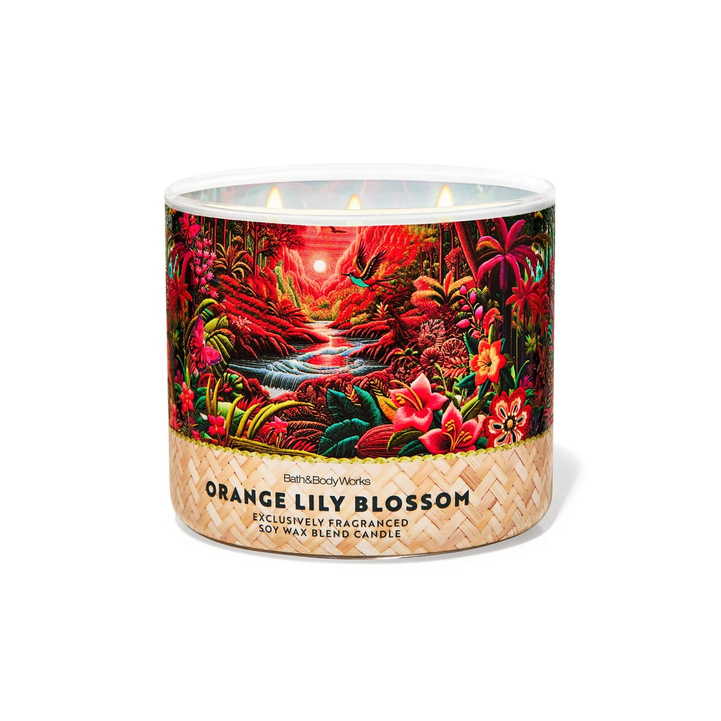Bath and Body Works Orange Lily Blossom Triple Wick Candle (411g) - America