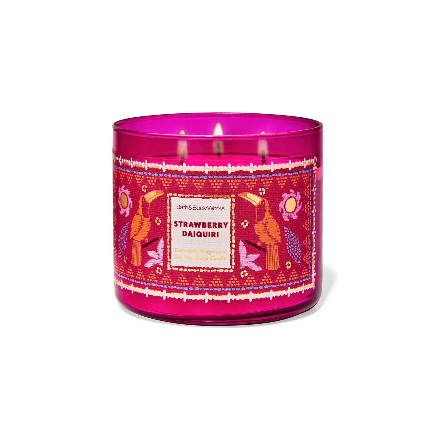 Bath and Body Works Strawberry Daiquiri Triple Wick Candle (411g) - America