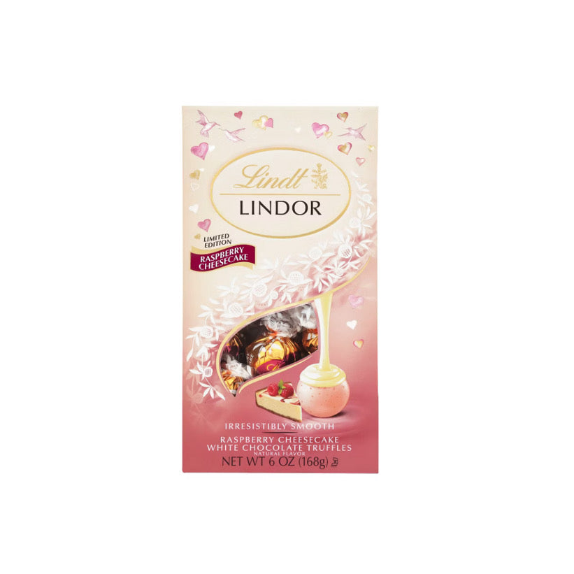 Lindt Lindor Valentine's Raspberry Cheesecake White Chocolate Truffles (144g) - America