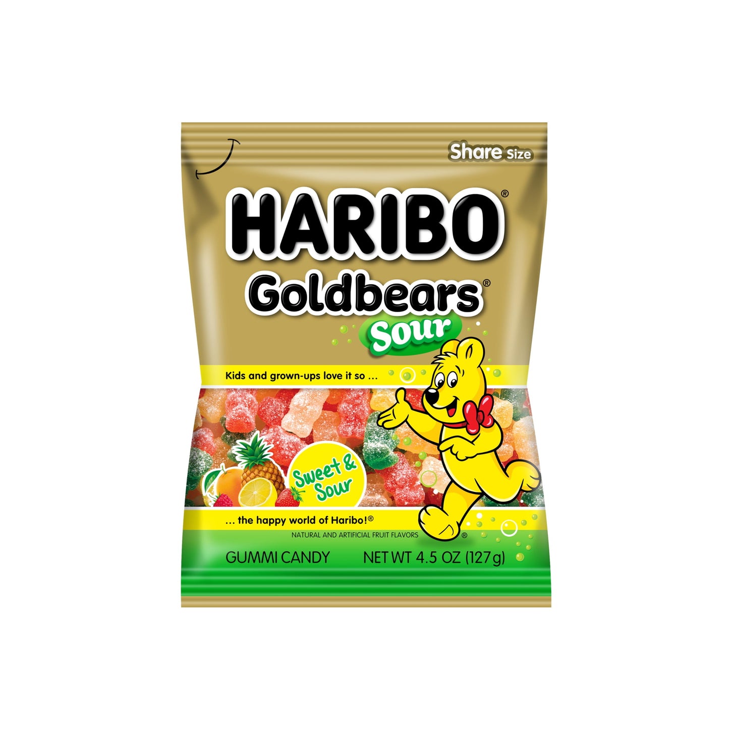 Haribo Sour Goldbears Peg Bag (127g) - America