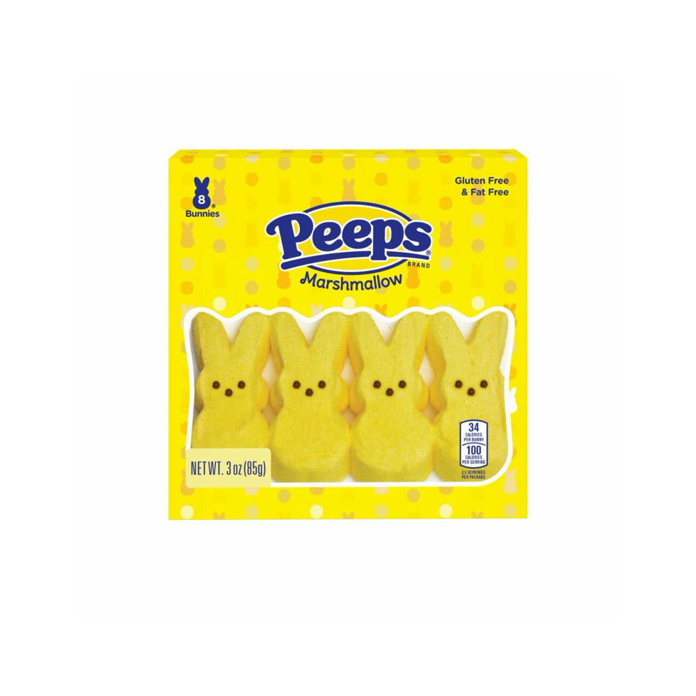 Peeps Easter Yellow Marshmallow Bunnies 8-Pack (85g) - America