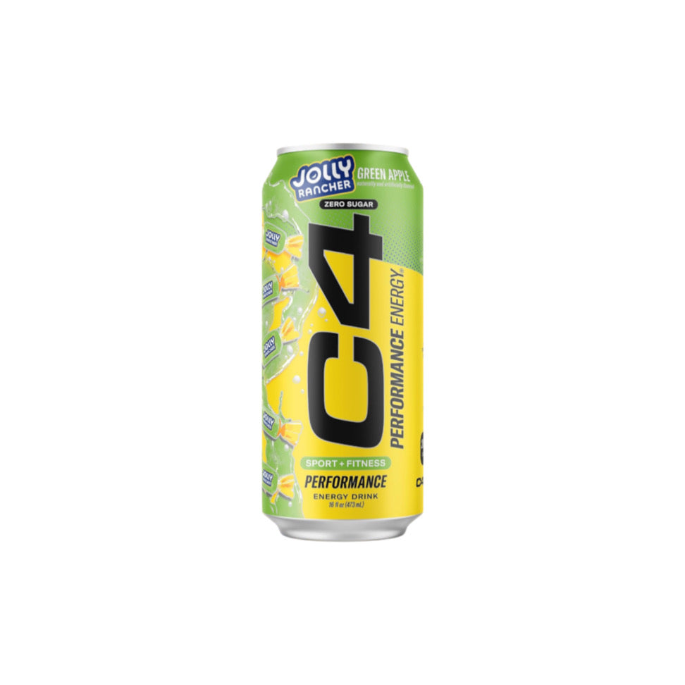 C4 Zero Sugar Energy x Jolly Rancher Green Apple (473g) - America