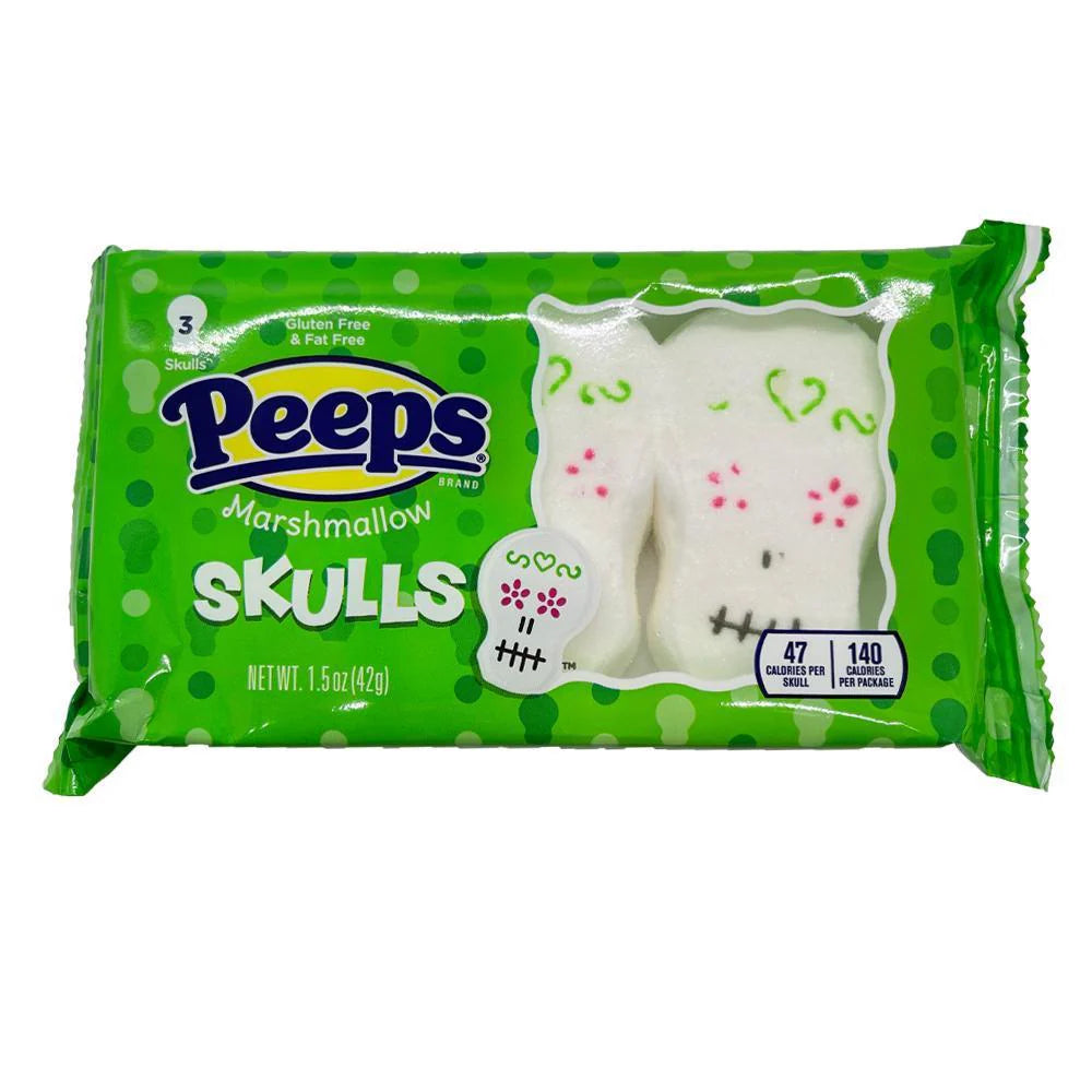 Peeps Halloween Marshmallow Skulls 3-Pack (42g) - America