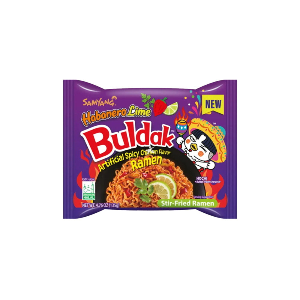 Samyang Buldak Habanero Lime Spicy Chicken Flavour Ramen (135g) - Korea