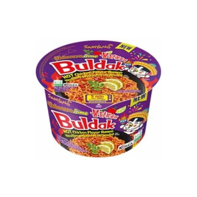 Samyang Buldak Habanero & Lime Noodle Bowl (110g) - Korea