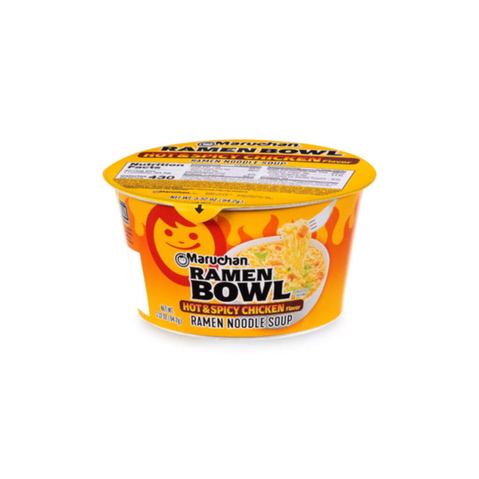 Maruchan Hot & Spicy Chicken Ramen Noodle Soup Bowl (94g) - America