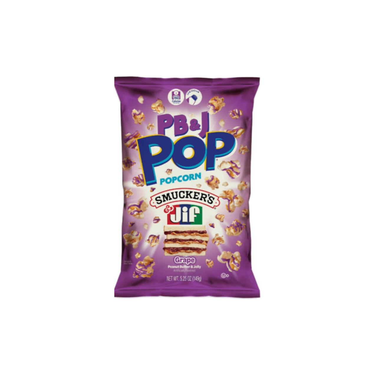 PB&J Pop Smuckers & JIF Grape Popcorn (149g) - America