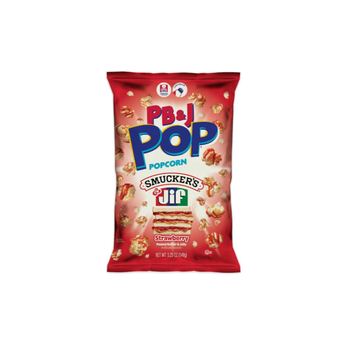 PB&J Pop Strawberry Popcorn (149g) - America