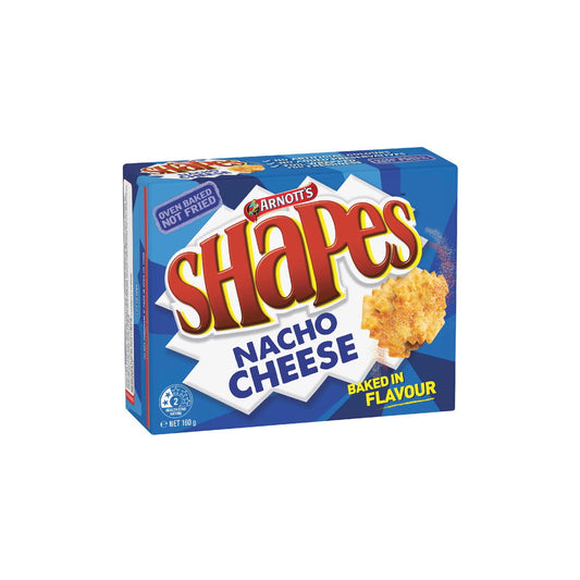 Arnott’s Shapes Nacho Cheese Crackers (160g) - Australia