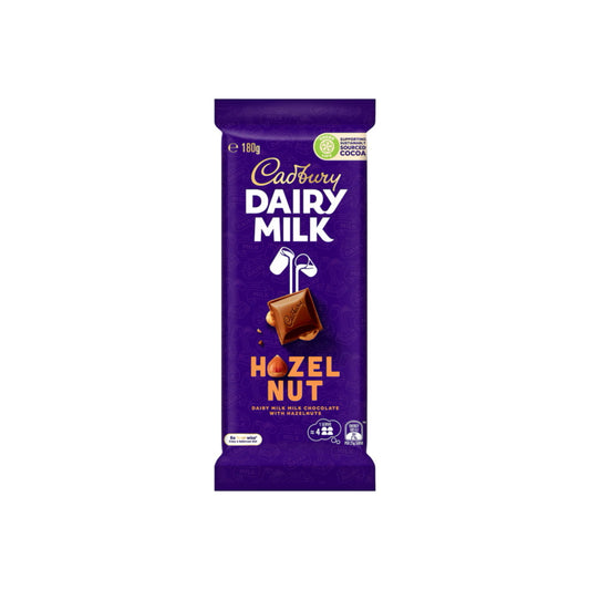Cadbury Dairy Milk Hazelnut Large Chocolate Bar (180g) - Australia