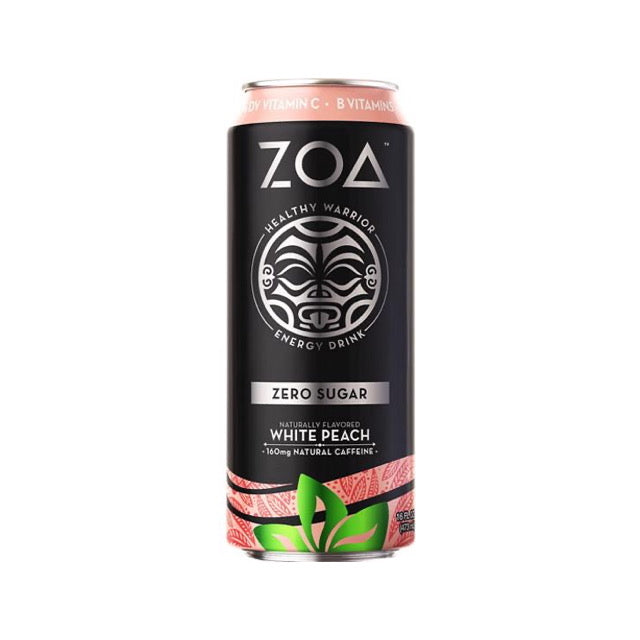 ZOA Zero Sugar White Peach Energy Drink (355ml) - America