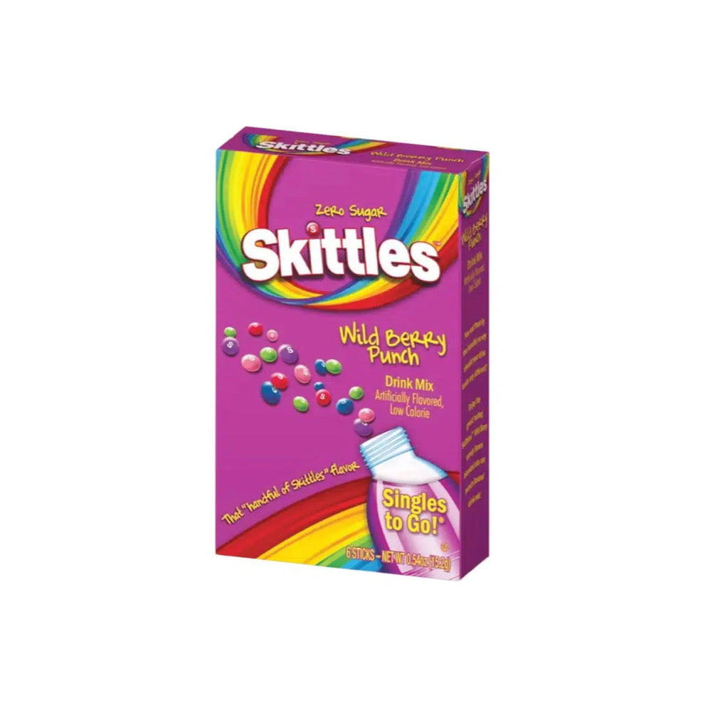 Skittles Singles To Go Wild Berry Punch Drink Mix 6-Pack (15g) - America