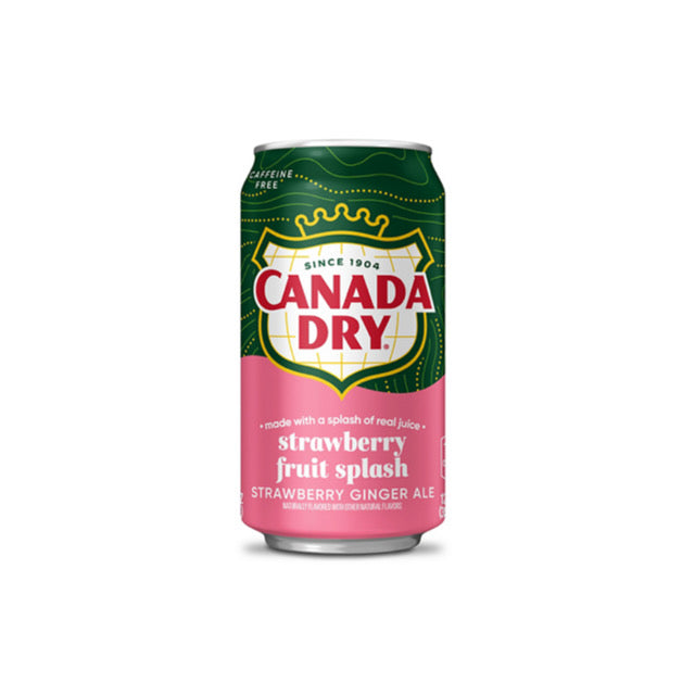 Canada Dry Strawberry Fruit Splash Ginger Ale Can (338ml) - America