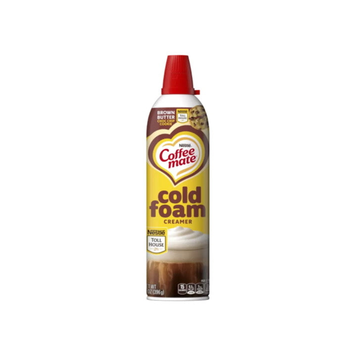 Coffee Mate Cold Foam Nestle Toll House Brown Butter Chocolate Chip Cookie Creamer (396g) - America