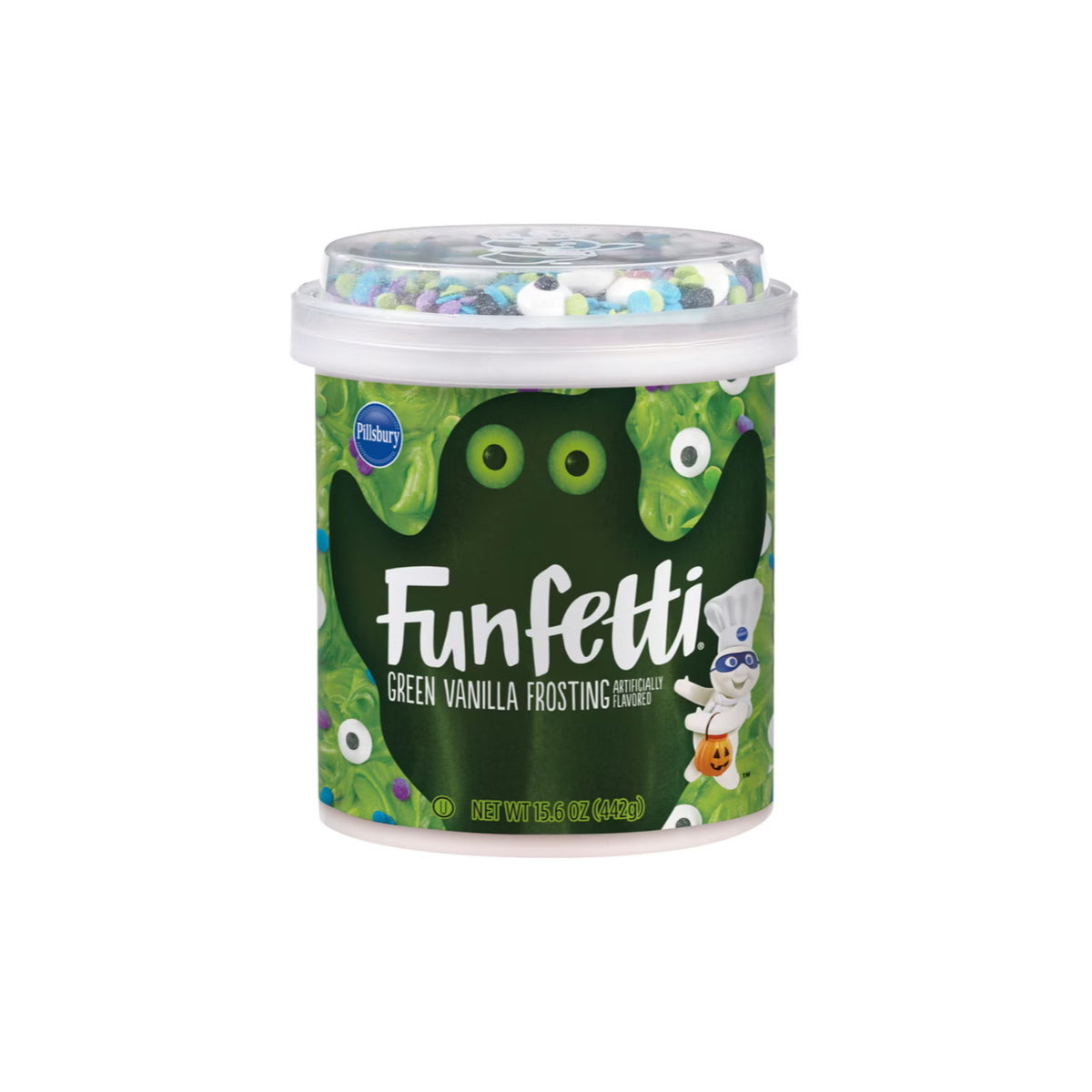 Pillsbury Halloween Limited Edition Funfetti Vanilla Flavored Frosting (SLIME GREEN) (442g) - America