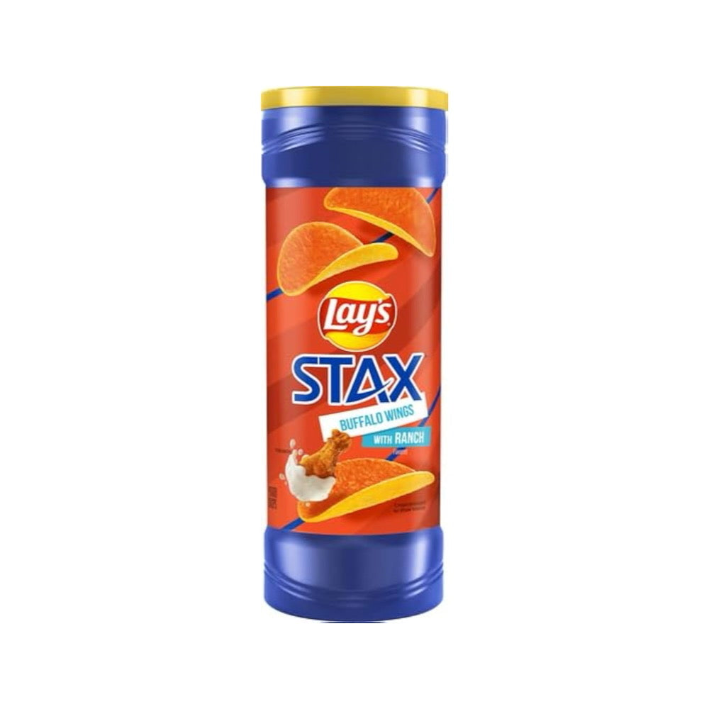 Lay’s Stax Buffalo Wings with Ranch Potato Crisps (155g) - America