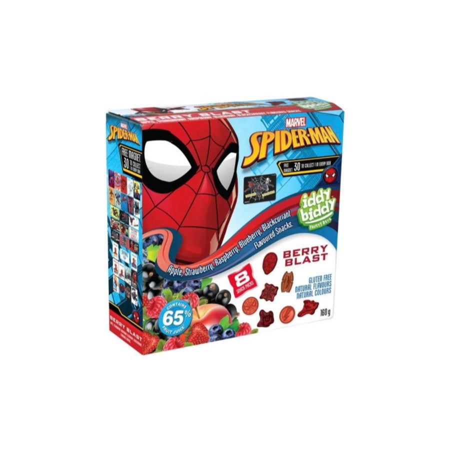 Marvel Spider-Man Iddy Biddy Berry Blast Fruit Snacks 8-Pack (160g) - Australia