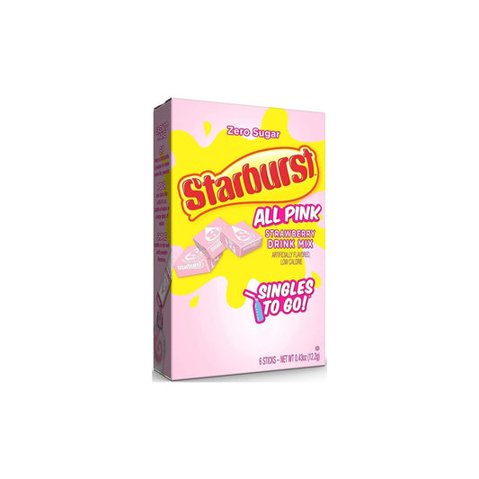 Starburst Singles To Go All Pink Strawberry Drink Mix 6-Pack (12.2g) - America