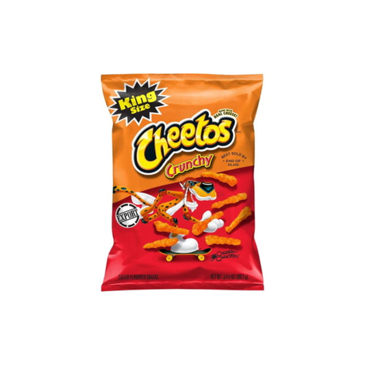 Cheetos King Size Crunchy Cheese Flavored Snacks Bag (99g) - America