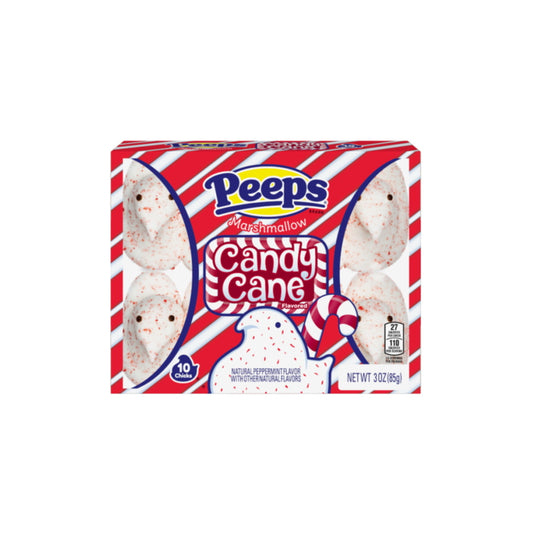 Peeps Christmas Candy Cane Marshmallow Chicks 10-Pack (85g) - America