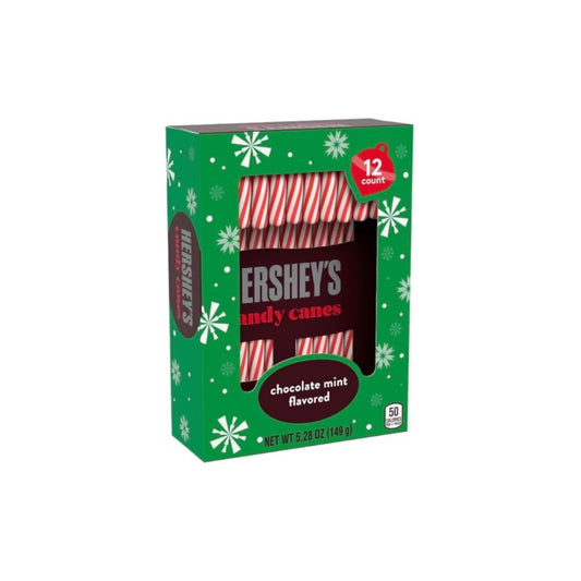 Hershey's Christmas Chocolate Mint Candy Canes 12-Pack (149g) - America