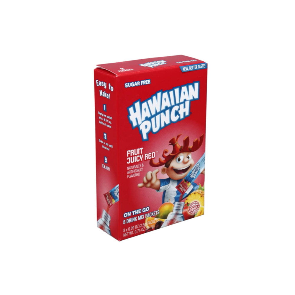 Hawaiian Punch On The Go Fruit Juicy Red Drink Mix 8-Pack (21g) - America