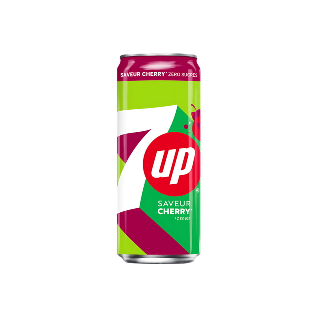 7up Cherry Slim Can (330ml) - France
