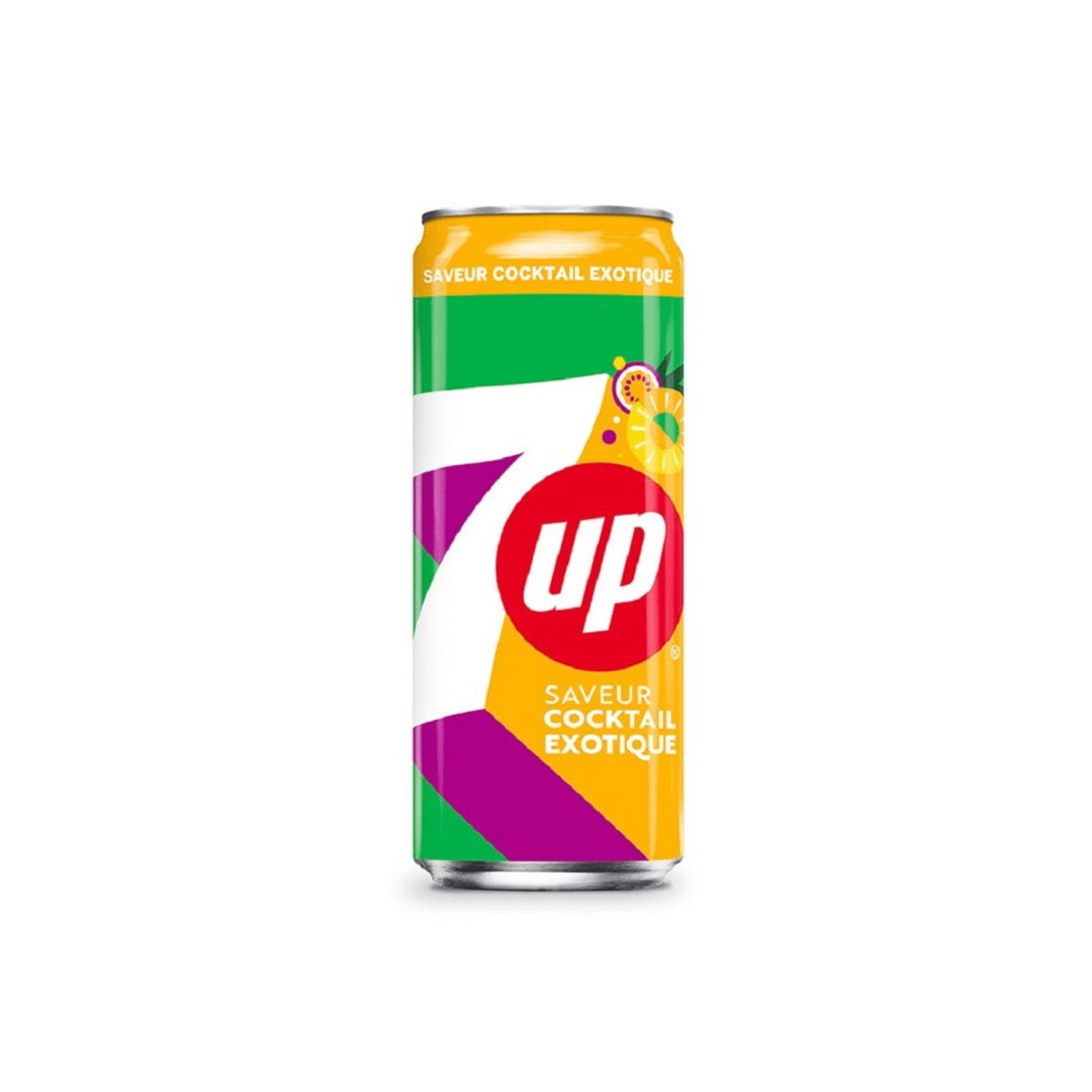 7up Cocktail Exotique Slim Can (330ml) - France