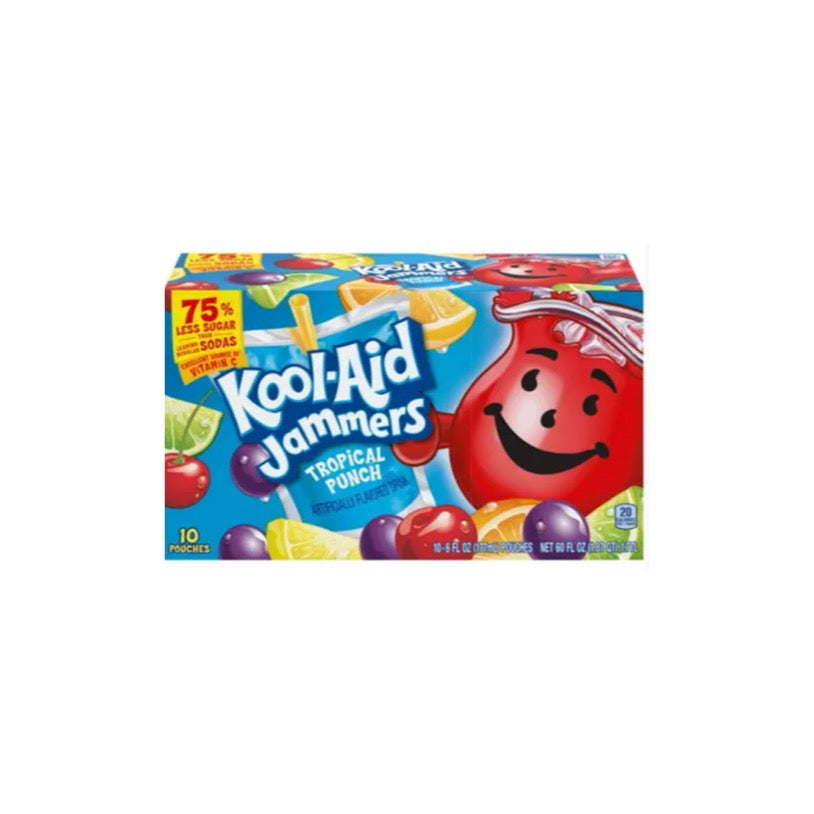 Kool - Aid Jammers Tropical Punch 10 x 180ml Pouches (1.8ltr) - America