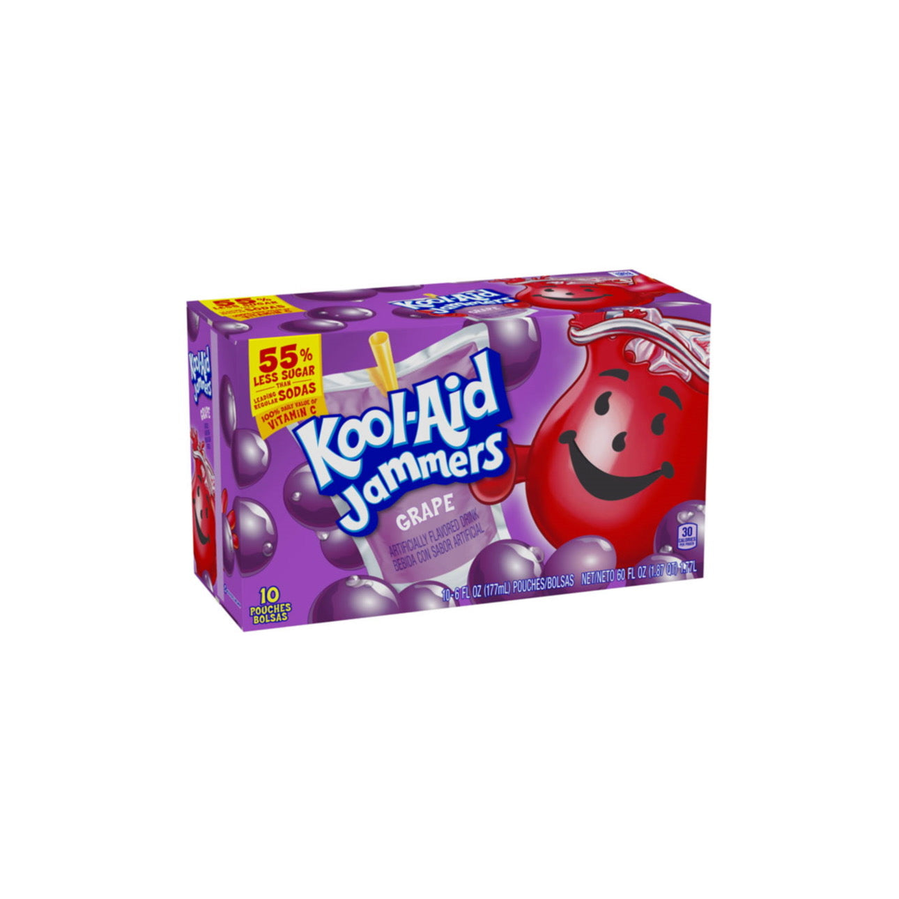 Kool - Aid Jammers Grape 10 x 180ml Pouches (1.8ltr) - America