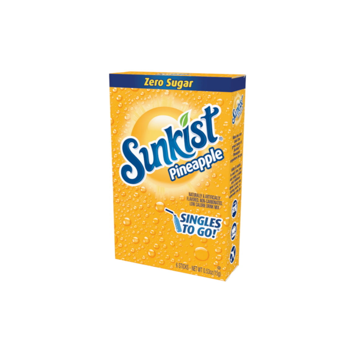 Sunkist Pineapple Zero Sugar Singles to Go (15g) - America