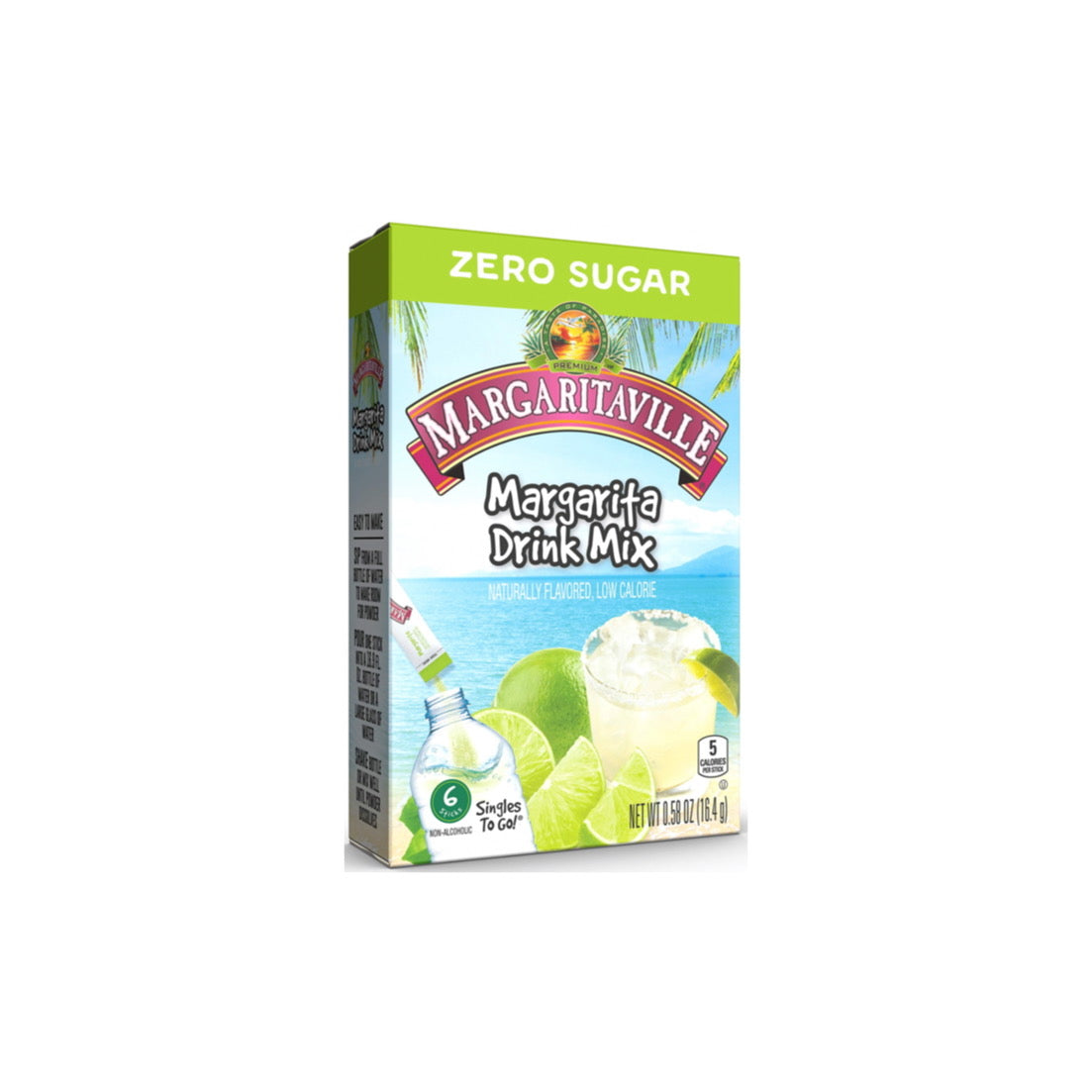 Margaritaville Singles To Go Margarita Drink Mix 6-Pack (16.4g) - America