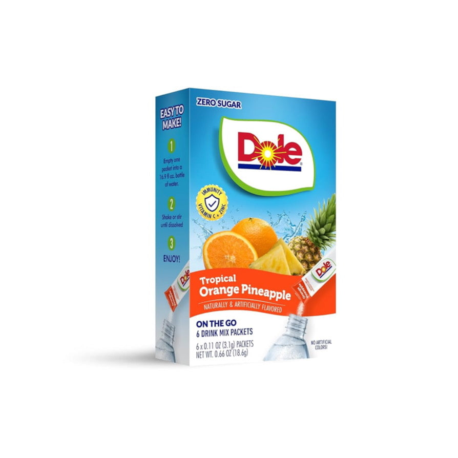 Dole On The Go Tropical Orange Pineapple Drink Mix 6-Pack (16.2g) - America