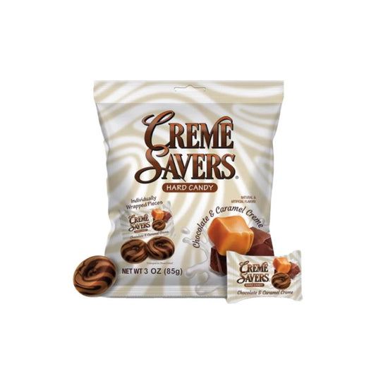 Creme Savers Chocolate & Caramel Creme Hard Candy Peg Bag (85g) - Canada