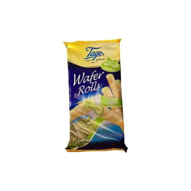 Tago Wafer Rolls Pistachio (150g) - Poland