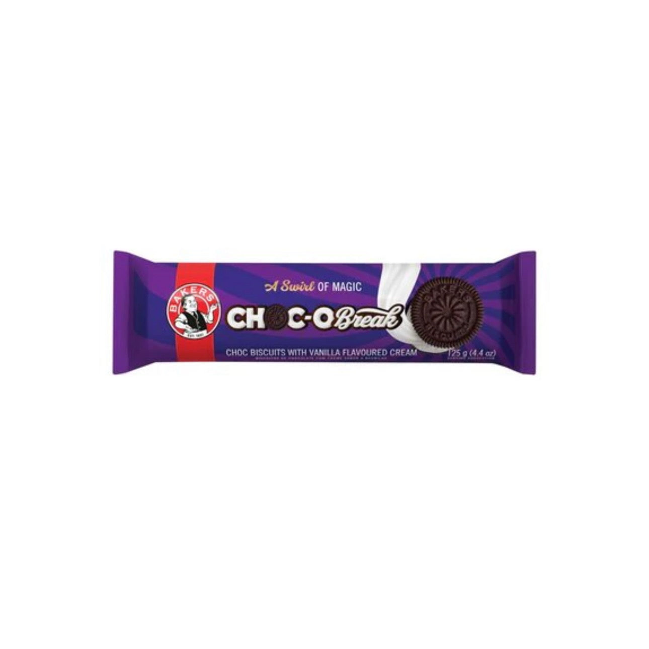 Bakers Choc-O-Break Sandwich Biscuits (125g) - South Africa