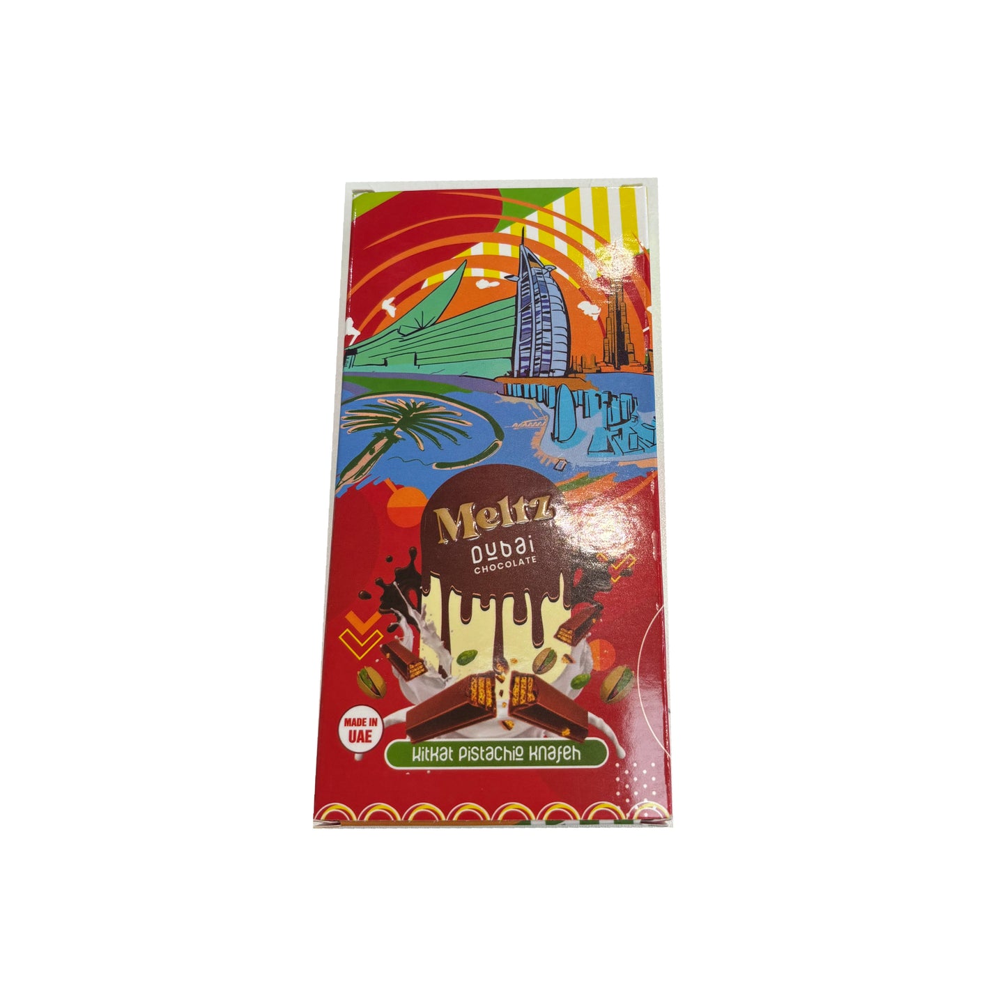 Meltz Dubai Chocolate Kit Kat Pistachio Knafeh (200g) - Dubai