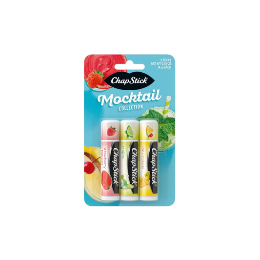 Chapstick Mocktail Collection Mojito, Strawberry Daiquiri, Piña Colada Lip Balm 3ct (12g) - America