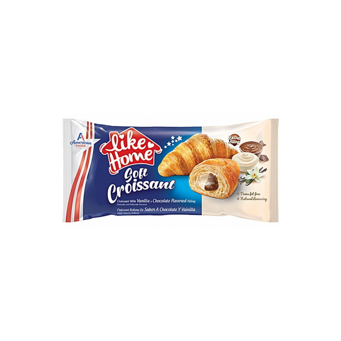 Like Home Soft Croissant Chocolate & Vanilla (55g) - America