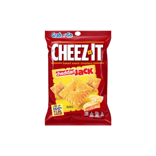 Cheez-It Cheddar Jack Baked Snack Crackers Grab n’ Go Bag (85g) - America
