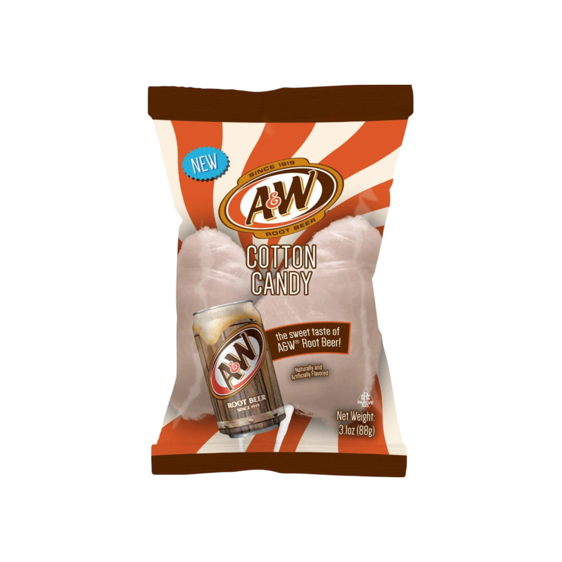A&W Root Beer Cotton Candy (88g) - America