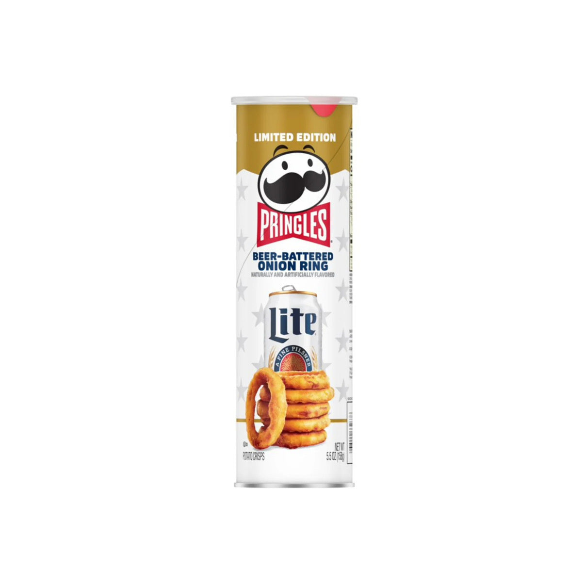 Pringles x Miller Lite Limited Edition Beer-Battered Onion Ring Tube (158g) - America