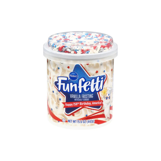 Pillsbury Funfetti Limited Edition Happy 250th Birthday, America Vanilla Frosting (442g) - America