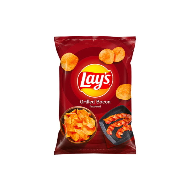 Lay’s Grilled Bacon Potato Chips (130g) - EU