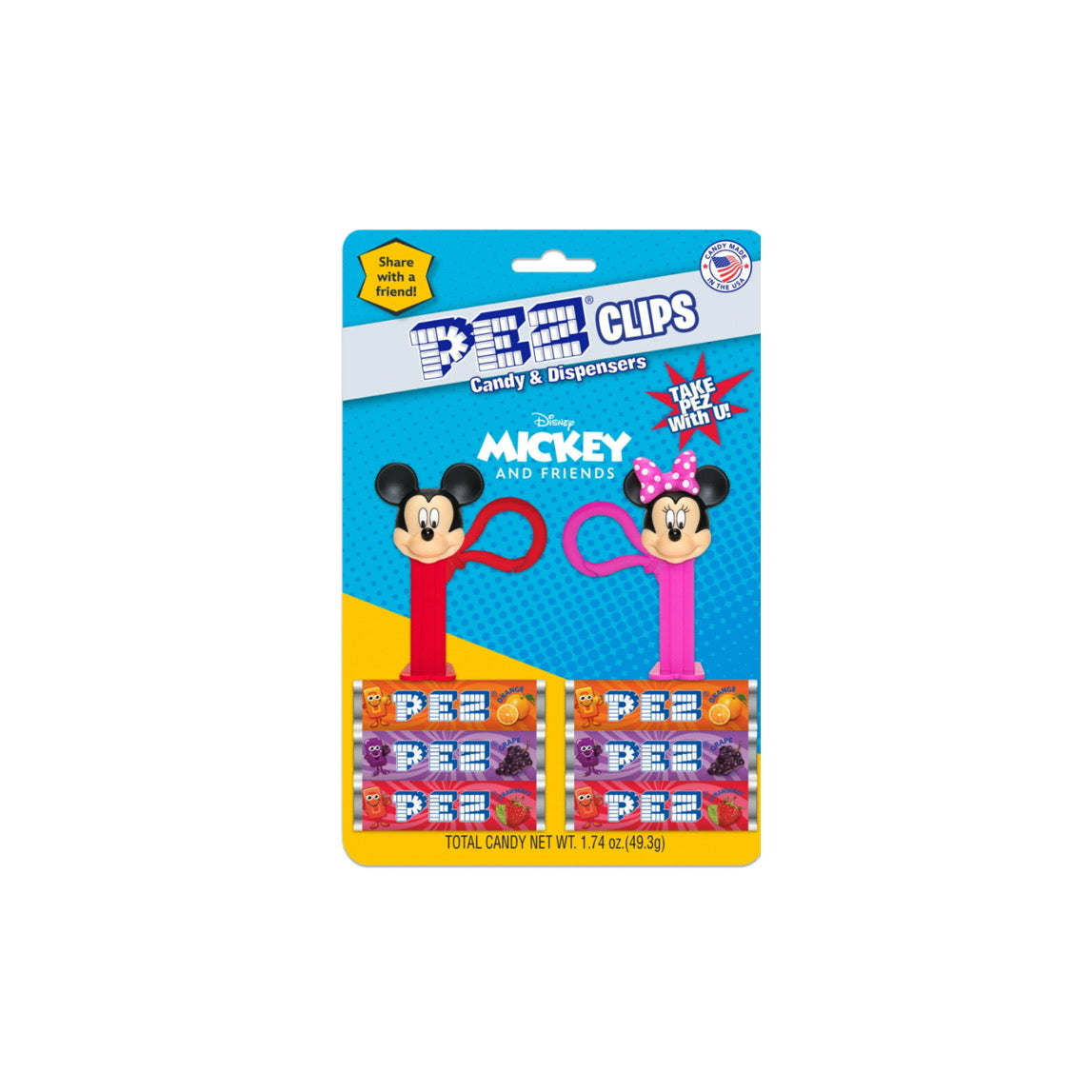 PEZ Clips Mickey & Friends (49g) - America