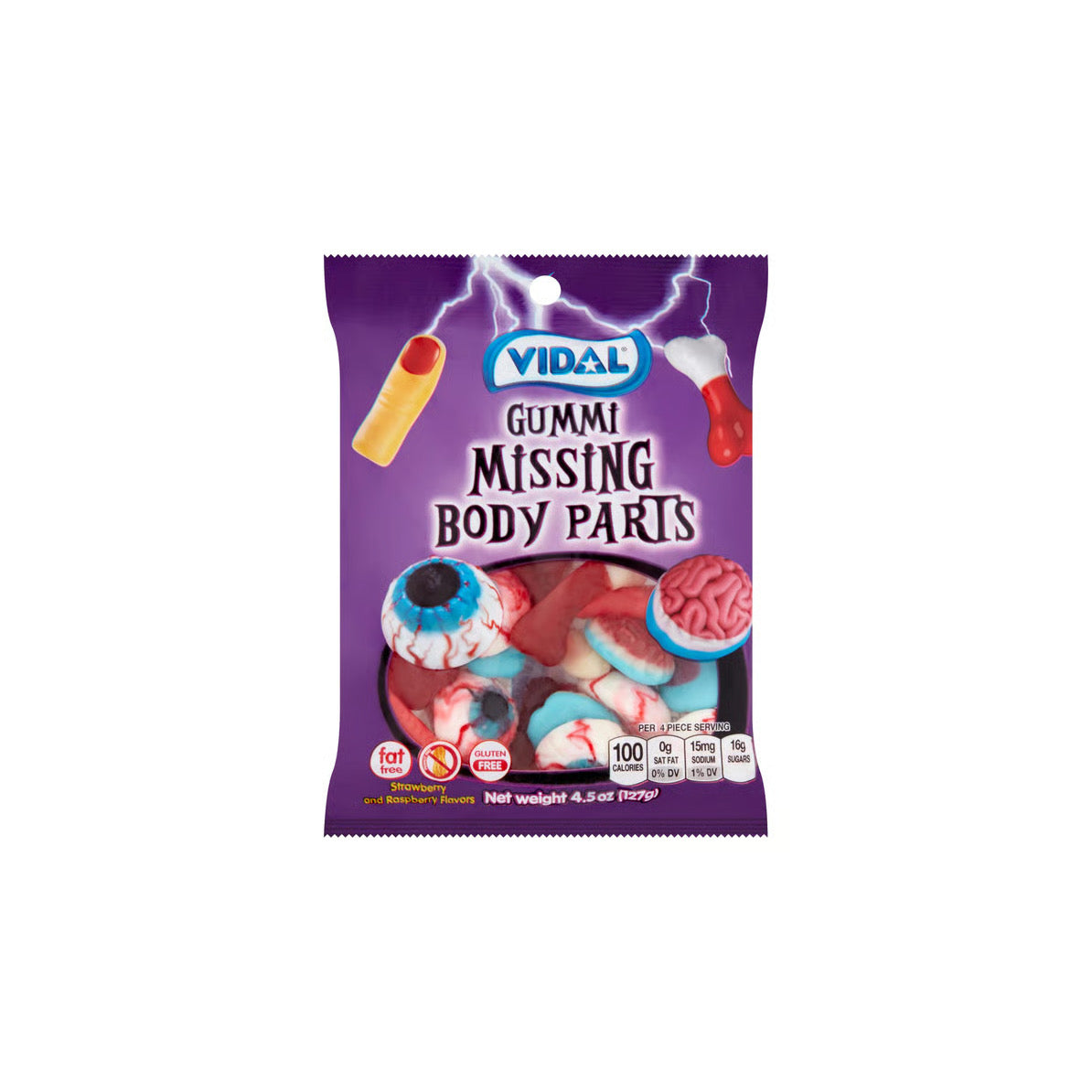 Vidal Halloween Missing Body Parts Peg Bag (99g) - Spain