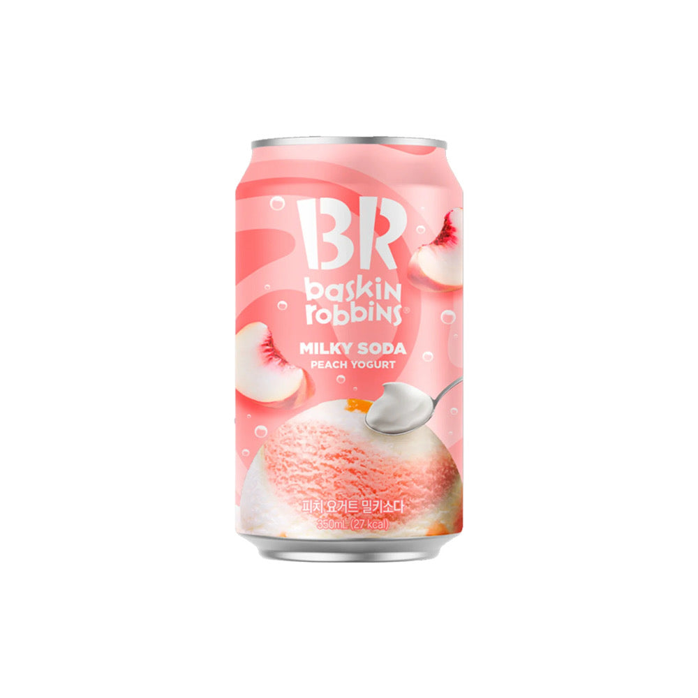 Baskin Robbins Peach Yogurt Milky Soda Can (350ml) - Korea